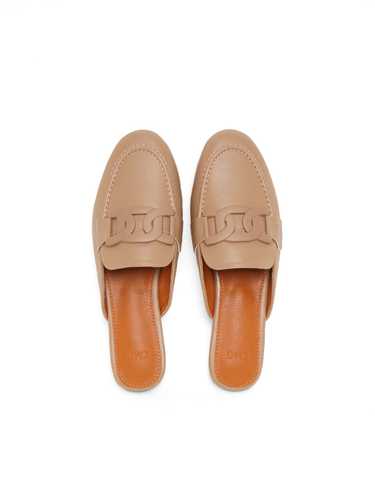 Cognac on sale flat mules